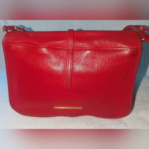 Vintage Marc by Marc Jacobs red leather shoulder messenger bag. - Picture 2 of 12
